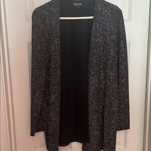 Onyx Nite Silver Sparkly Glitter Jacket